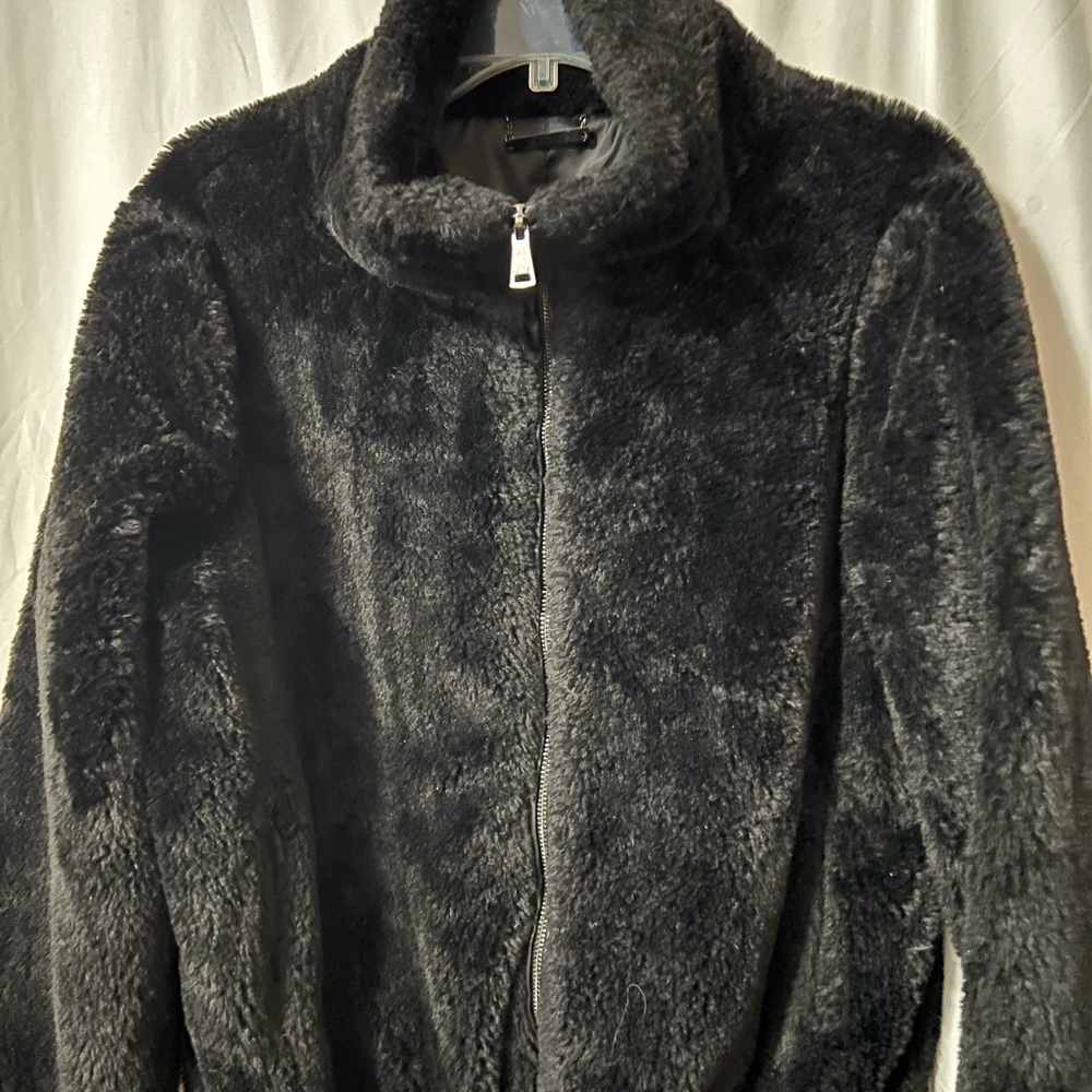 Women's Black Fleece Bomber Jacket
